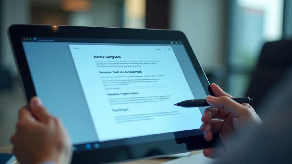 Stock market terminology reference sheet displayed on tablet screen with definitions of bid, ask, volume, and liquidity clearly labeled